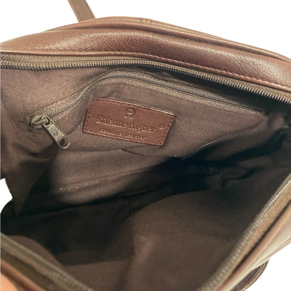 Etienne Aigner Oxblood Leather Vintage Crossbody Bag - Very Good Condition - Picture 7 of 8